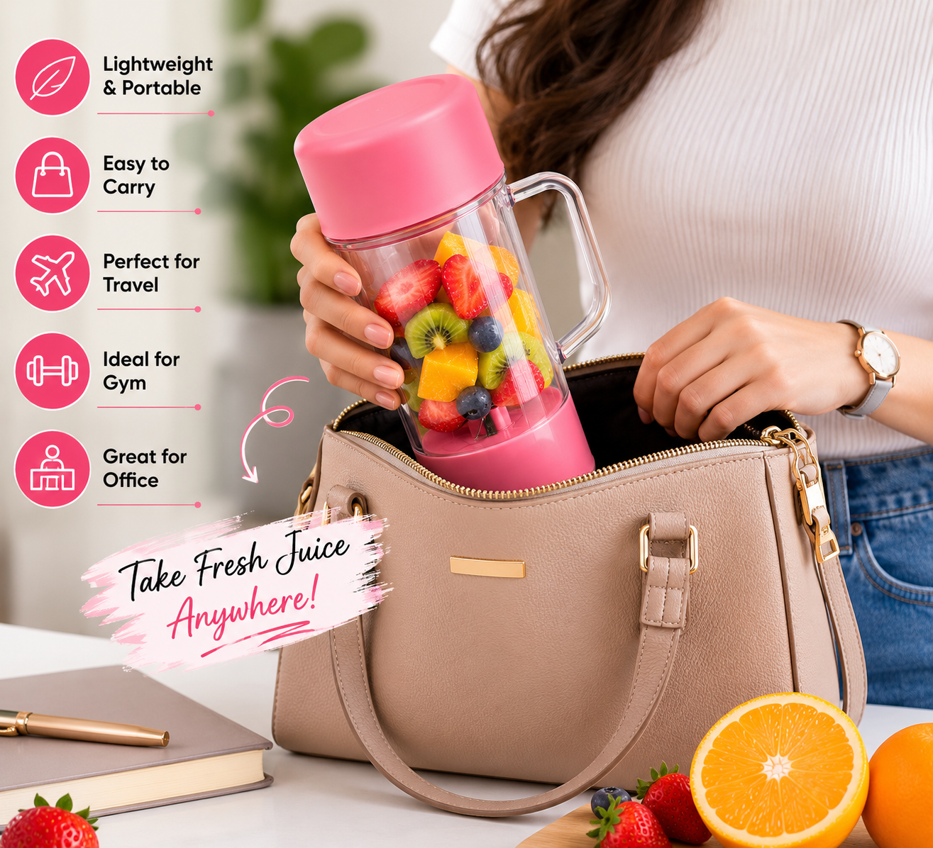 SIPZO Portable Blender for Shakes, Smoothies & Fresh Juice