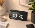 LED Digital Alarm Clock | Mirror Display, Alarm & Temperature Monitor